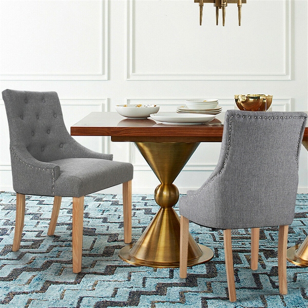 Grey and online copper dining chairs
